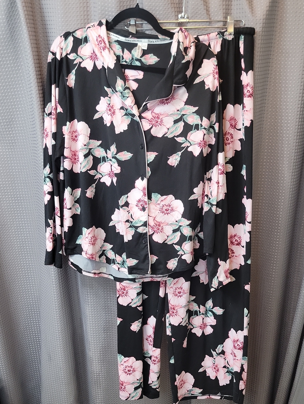 Flora Floral Soft Knit Pajama Set Size XL